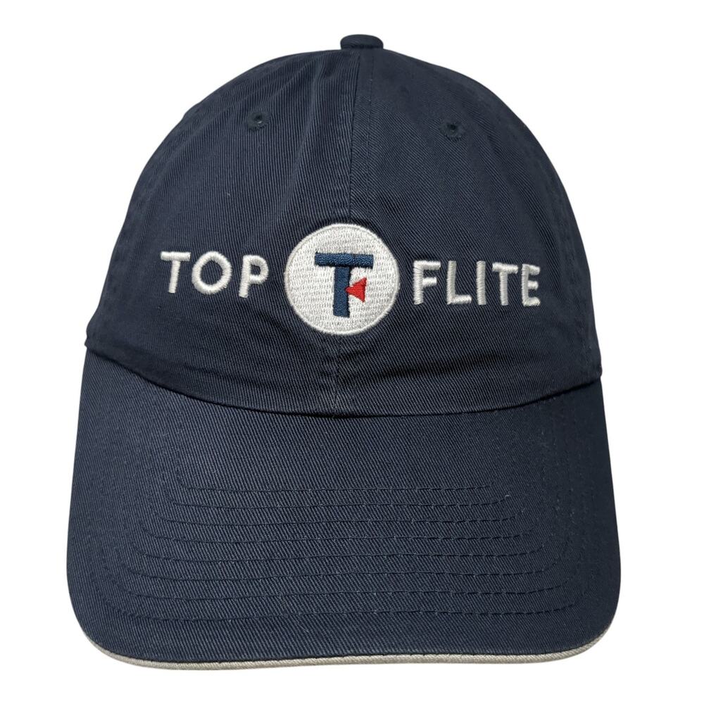 Top Flite Slideback Baseball Cap Blue One Size Adjustable Embroidered 6 Panel
